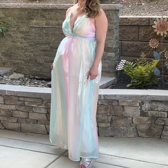 Pastel Rainbow Maxi Dress - Picture 7 of 7